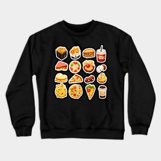 #10 Cute happy food sticker pack Crewneck Sweatshirt